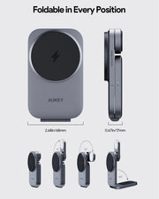 Aukey MagFusion Z Qi2 3-in-1 Foldable Magnetic Fast Wireless Charging Station (LC-MC312) V1089-LLTSAUN1049283A