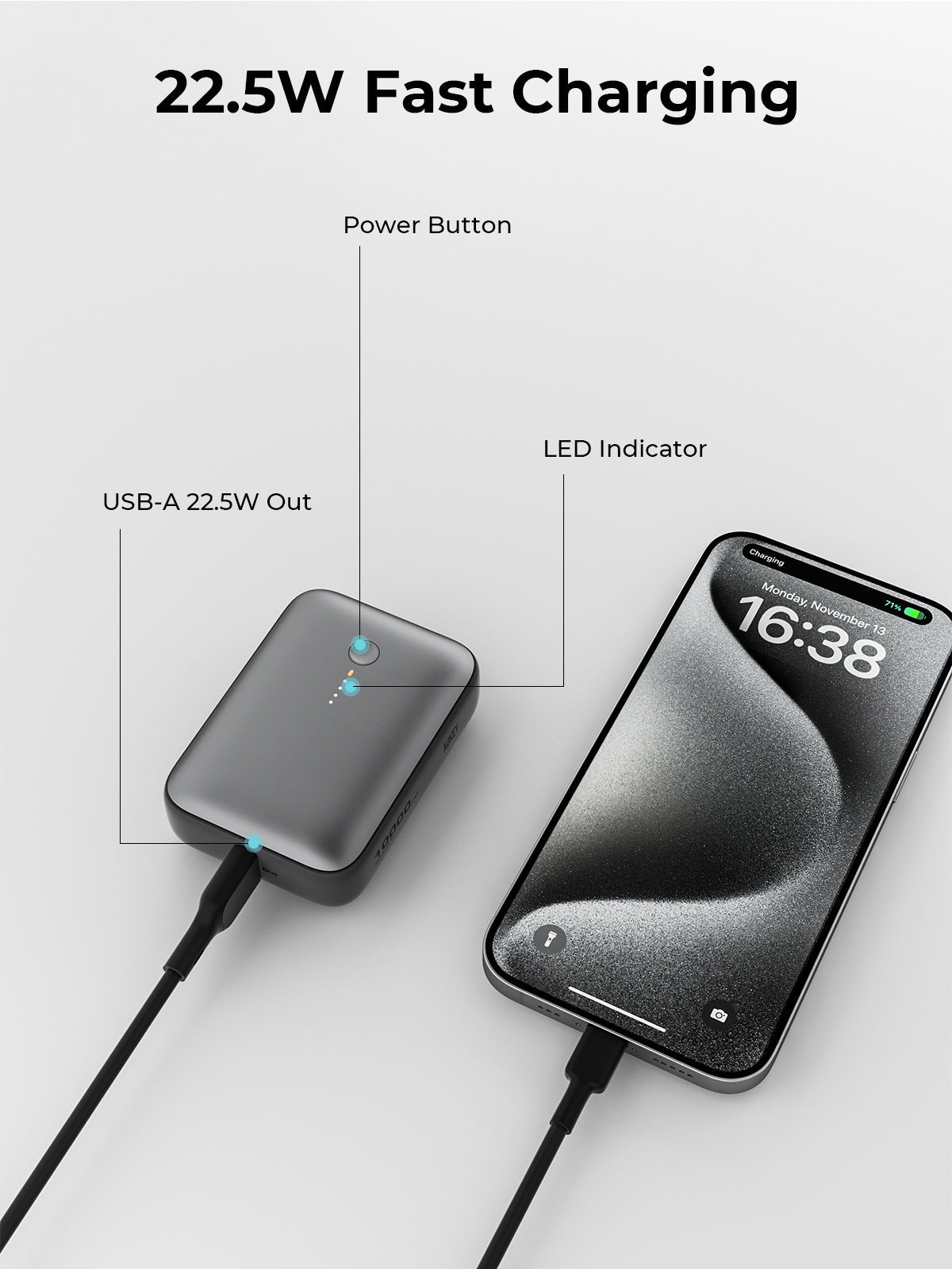 AUKEY Spark Mini 10000 Compact Fast Charging Power Bank (PB-Y55) V1089-LLTSAUN1053030