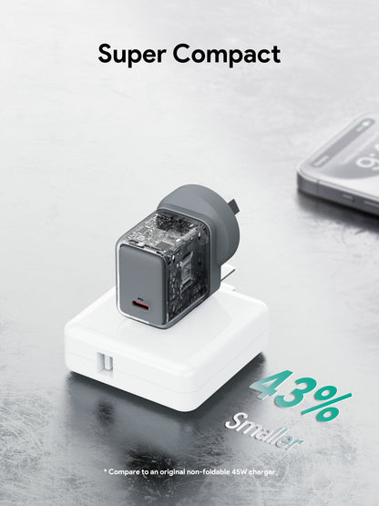 Aukey Comet 45W PD Fast Wall Charger GaN USB-C (PA-C2) V1089-LLTSAUN1056369VN