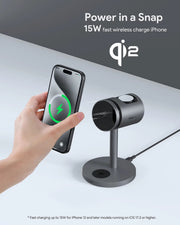 Aukey MagFusion 3-in-1 Pro Qi2 Magnetic Fast Wireless Charging Station with Active Cooling (LC-MC311A) V1089-LLTSAUN1059379