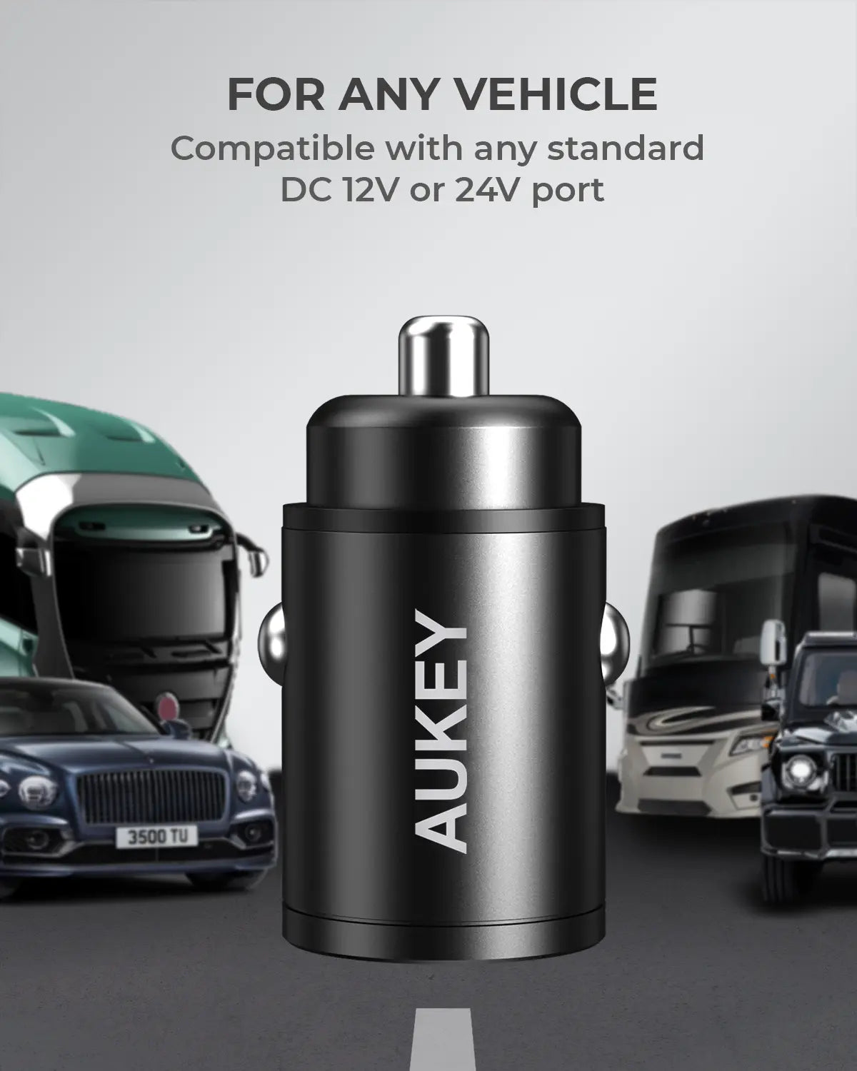 Aukey Enduro Nano AC 30W 2-Port Car Charger (CC-A3)