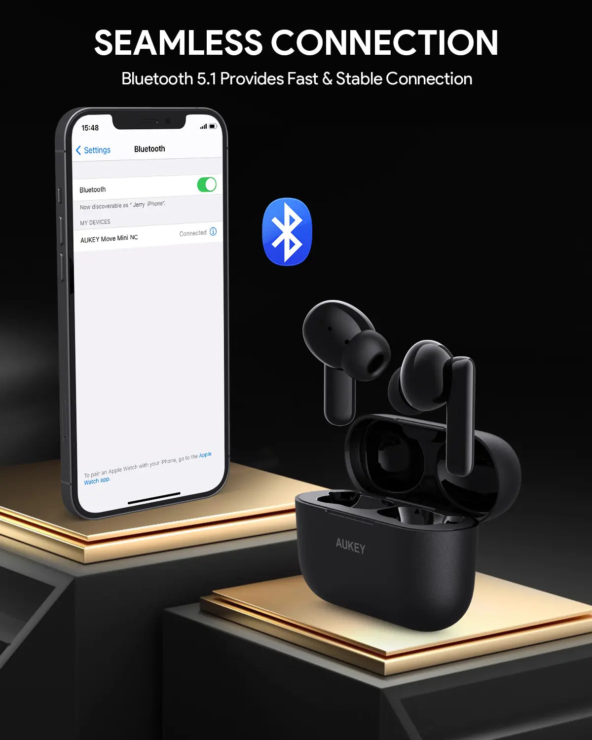 Aukey True Wireless Earbuds With Noise Cancelling MOVE MINI NC (EP-M1NC) V1089-LLTSN1039356