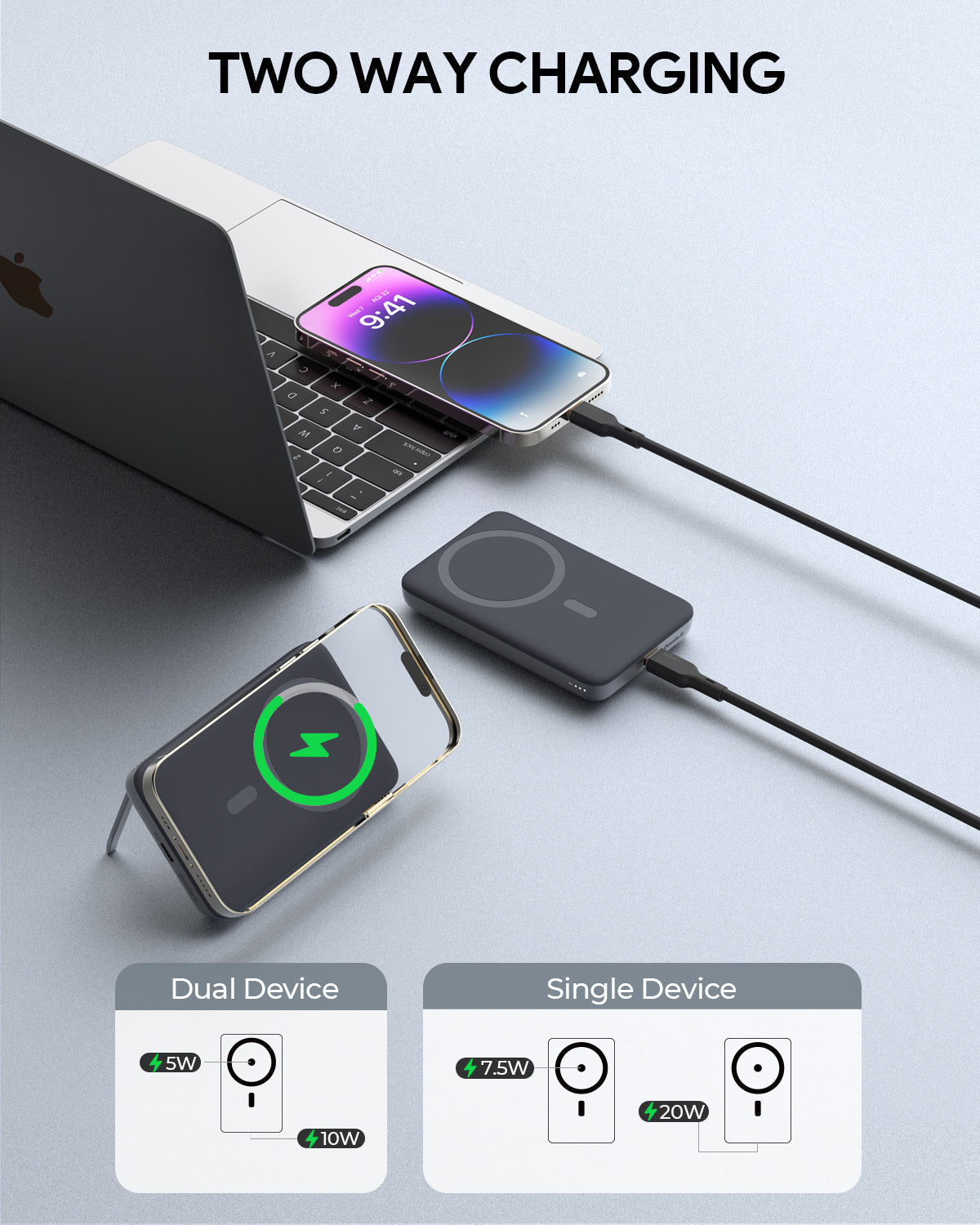 Aukey MagLinnk 6700mAh Magnetic Wireless Charging Power Bank (PB-MS01) V1089-LLTSN1043192