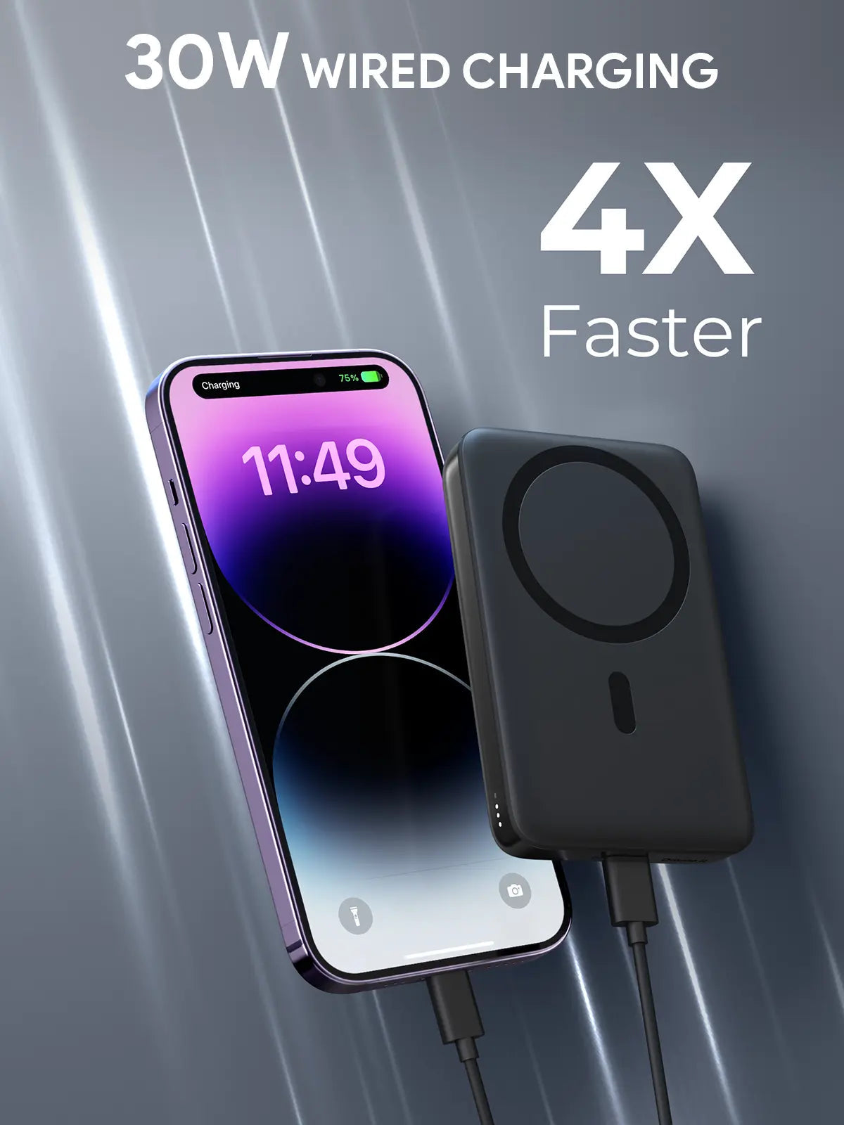 Aukey MagLinnk 10000mAh Magnetic Wireless Charging Power Bank (PB-MS02) V1089-LLTSN1043194