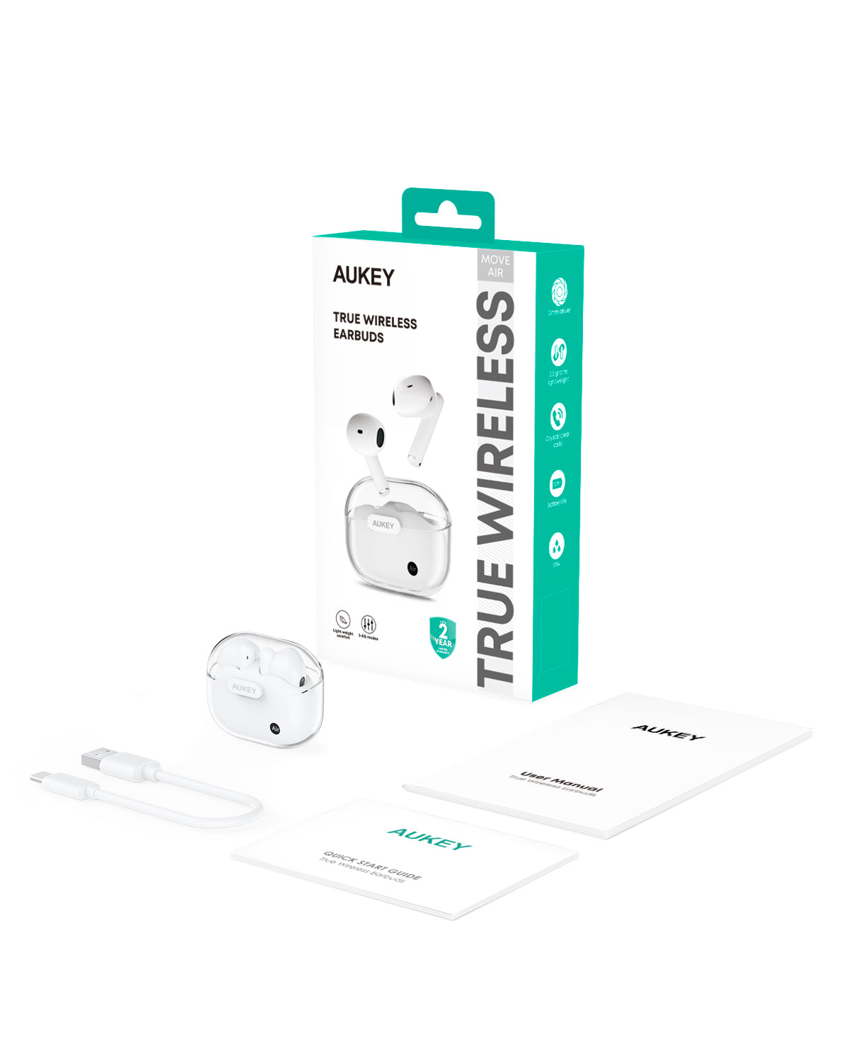 Aukey True Wireless Earbuds MOVE AIR (EP-M2) V1089-LLTSN1044595
