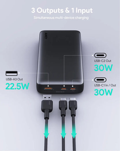 Aukey Sprint X 20K 30W 20000mAh Portable Power Bank with PD3.0 (PB-Y42) V1089-LLTSN1047247