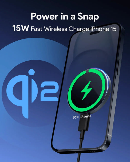 Aukey Magfusion Aura Qi2 Magnetic Fast Wireless Charger (LC-MC10) V1089-LLTSN1048333