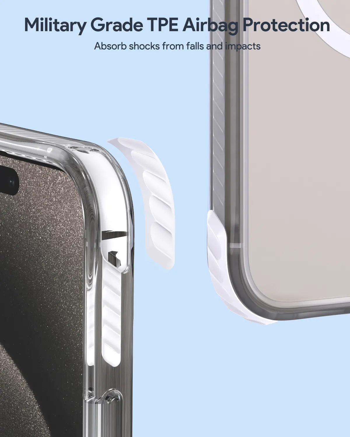 Aukey Urban Guard Magnetic Hard-Shell iPhone 15 Phone case - Transparent (TM11A) V1089-LLTSN1048548