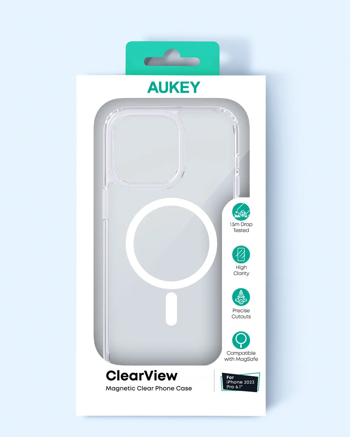 Aukey Clearview Magsafe iPhone 15 Pro Phone case - Transparent (TM10C) V1089-LLTSN1048559