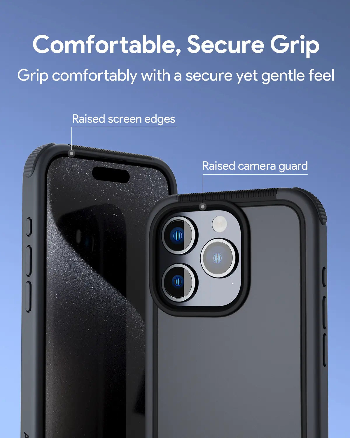 Aukey Urban Guard Elite Magnetic Hard-Shell iPhone 15 Pro Phone Case - Dark Gray (UG10C) V1089-LLTSN1049791