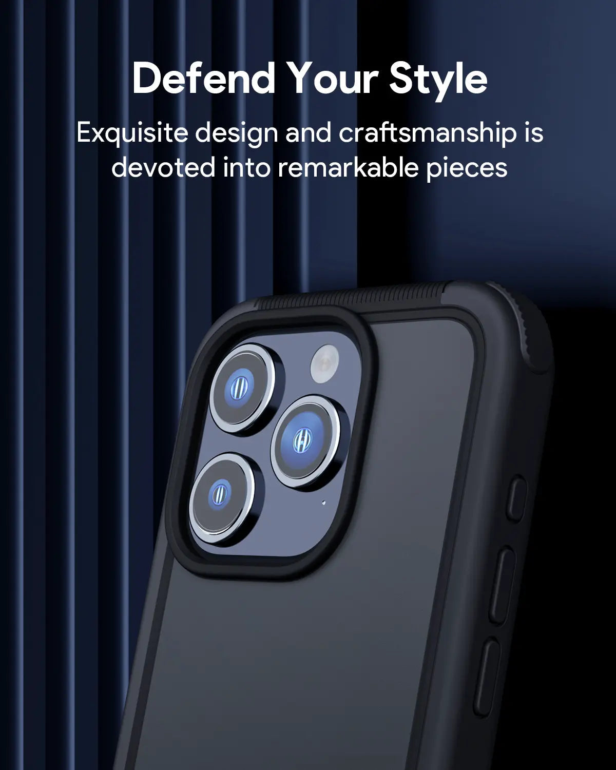 Aukey Urban Guard Elite Magnetic Hard-Shell iPhone 15 Pro Phone Case - Dark Gray (UG10C) V1089-LLTSN1049791