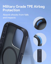 Aukey Urban Guard Elite Magnetic Hard-Shell iPhone 15 Pro Max Phone Case - Dark Gray (UG10D) V1089-LLTSN1049793
