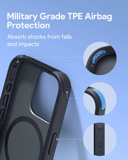 Aukey Urban Guard Elite Magnetic Hard-Shell iPhone 15 Pro Max Phone Case - Dark Gray (UG10D) V1089-LLTSN1049793