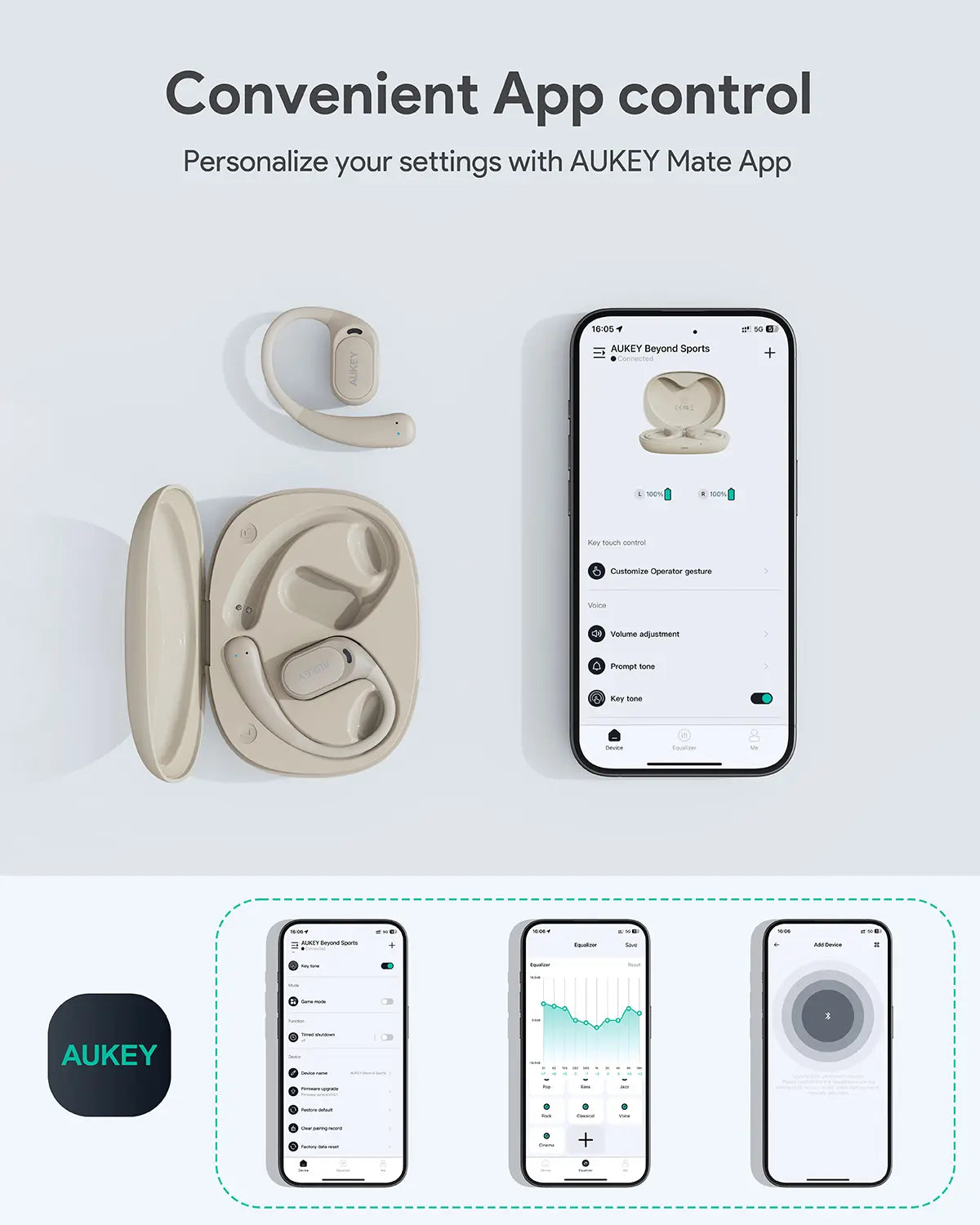 Aukey Open-Ear True Wireless Earbuds BEYOND SPORTS (EP-S1) V1089-LLTSN1053343