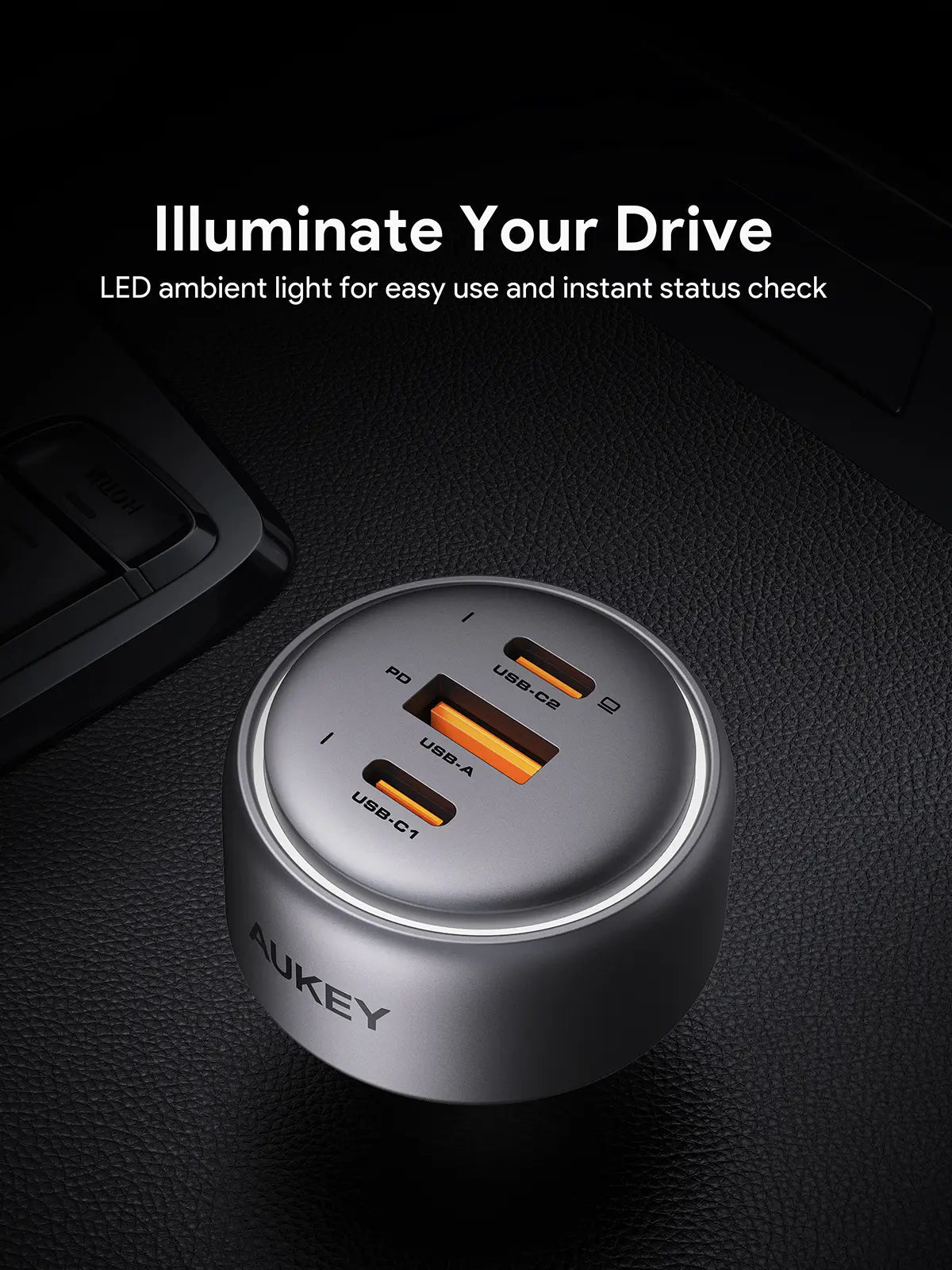 Aukey Pathfinder Mix 3 66W Fast Charging Car Charger (CC-P1) V1089-LLTSN1053989