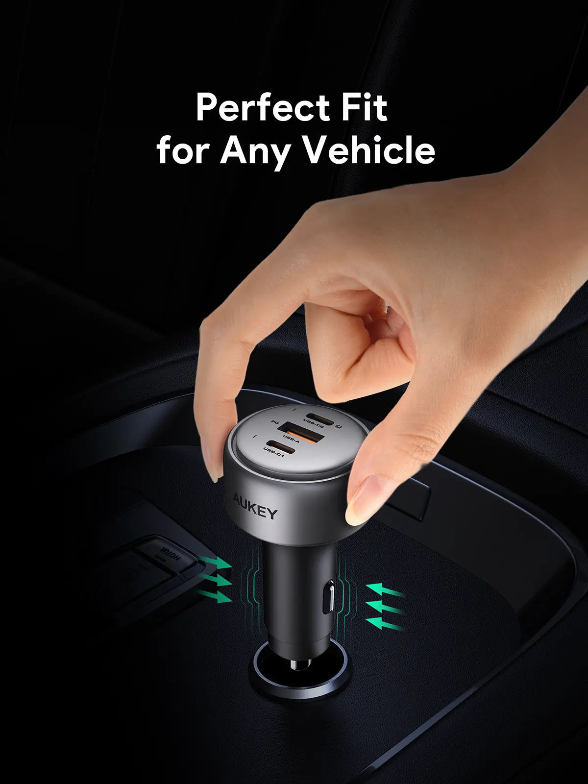 Aukey Pathfinder Mix 3 66W Fast Charging Car Charger (CC-P1) V1089-LLTSN1053989