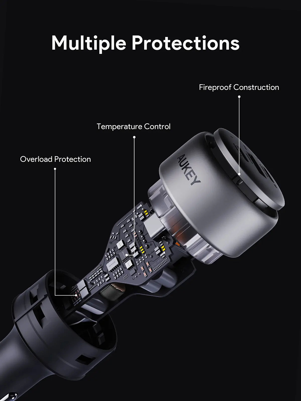 Aukey Pathfinder Mix 3 66W Fast Charging Car Charger (CC-P1) V1089-LLTSN1053989