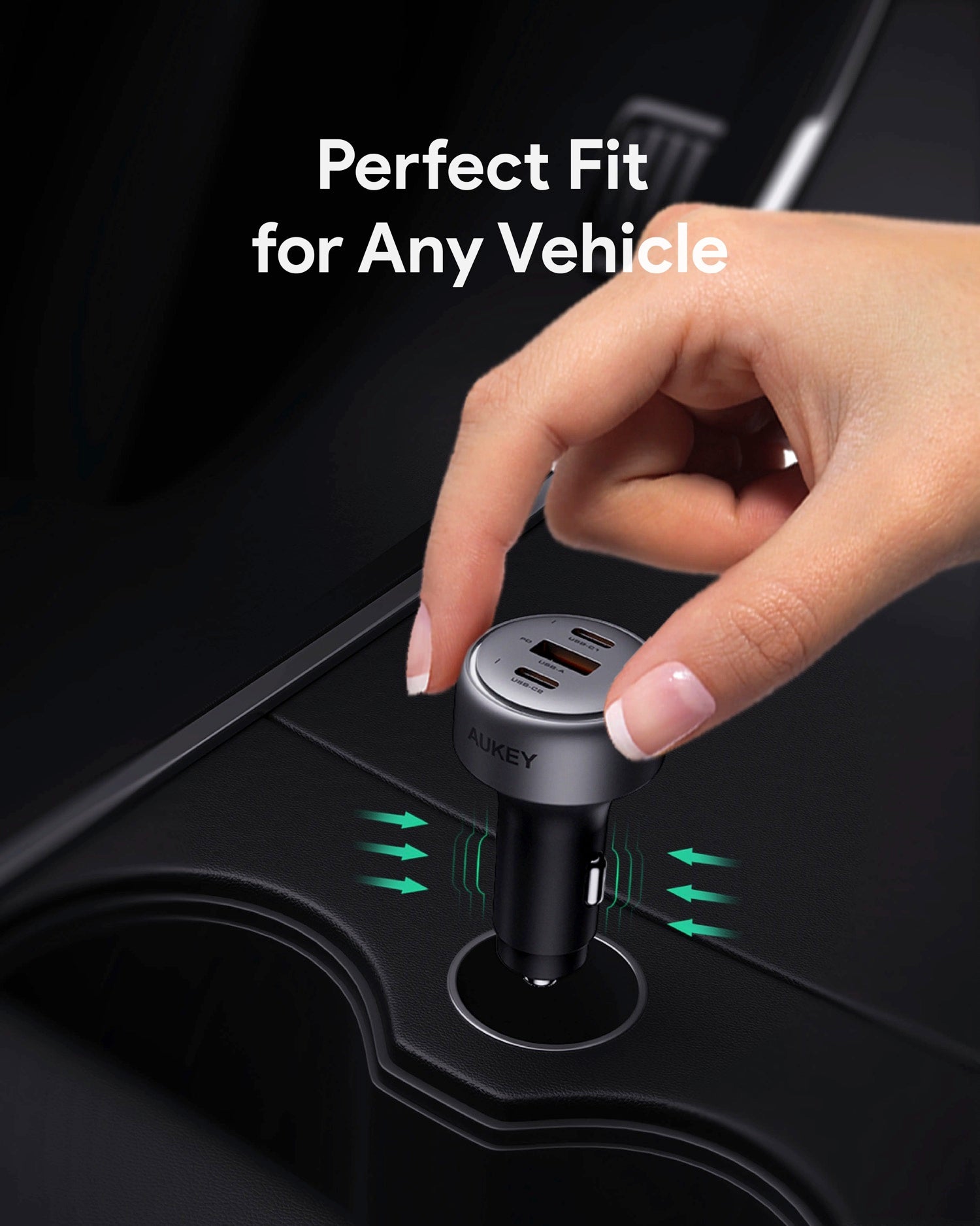 Aukey Pathfinder Mix 3 100W Fast Charging Car Charger 100W (CC-P3) V1089-LLTSN1053991