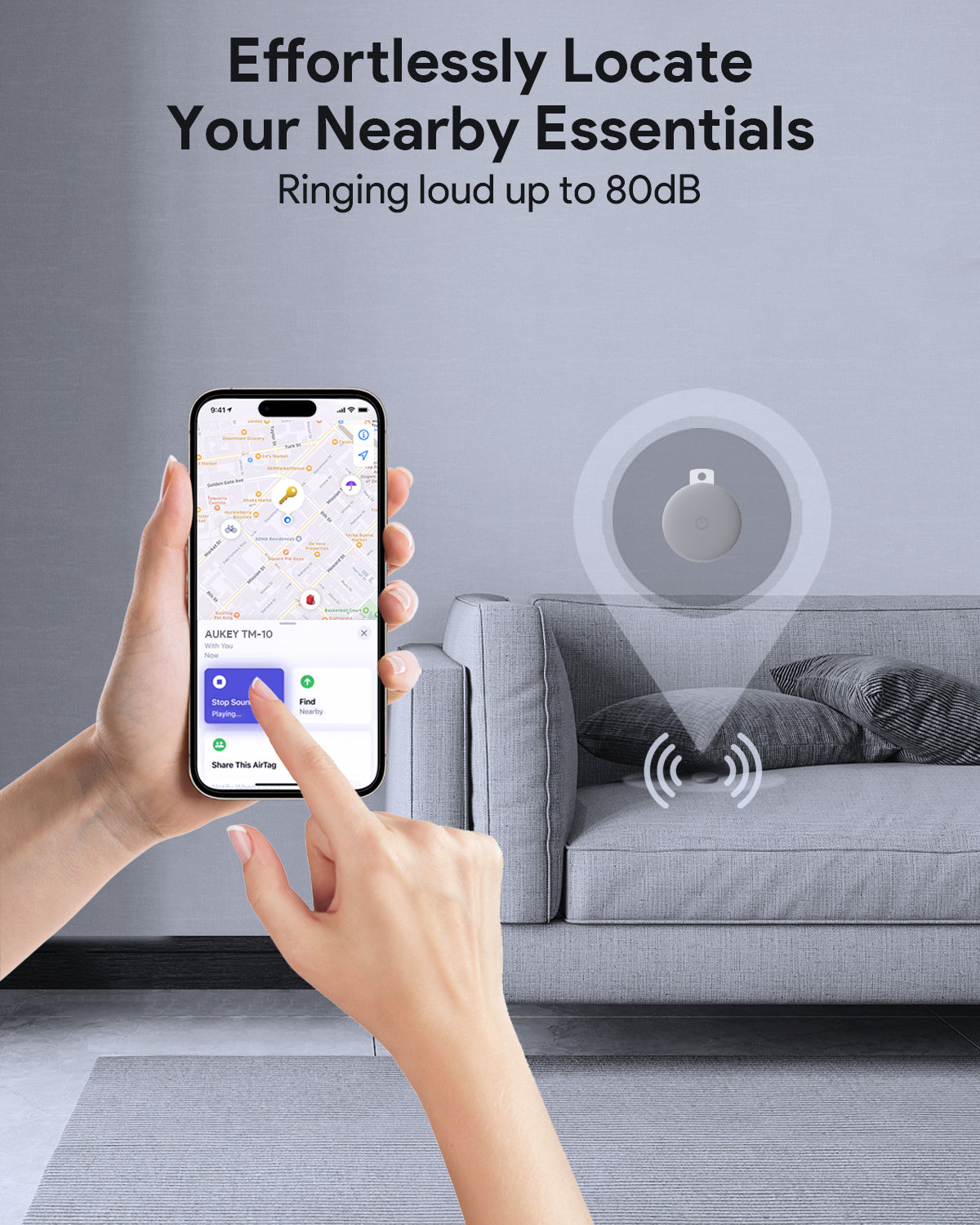 Aukey Track Mate 1 Smart Bluetooth Tracker (TM-10) V1089-LLTSN1054149
