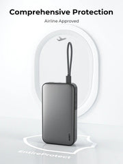 Aukey Spark Sling 20000 Compact Fast Charging Power Bank with Built-in USB-C Cable (PB-Y48) V1089-LLTSN1054705