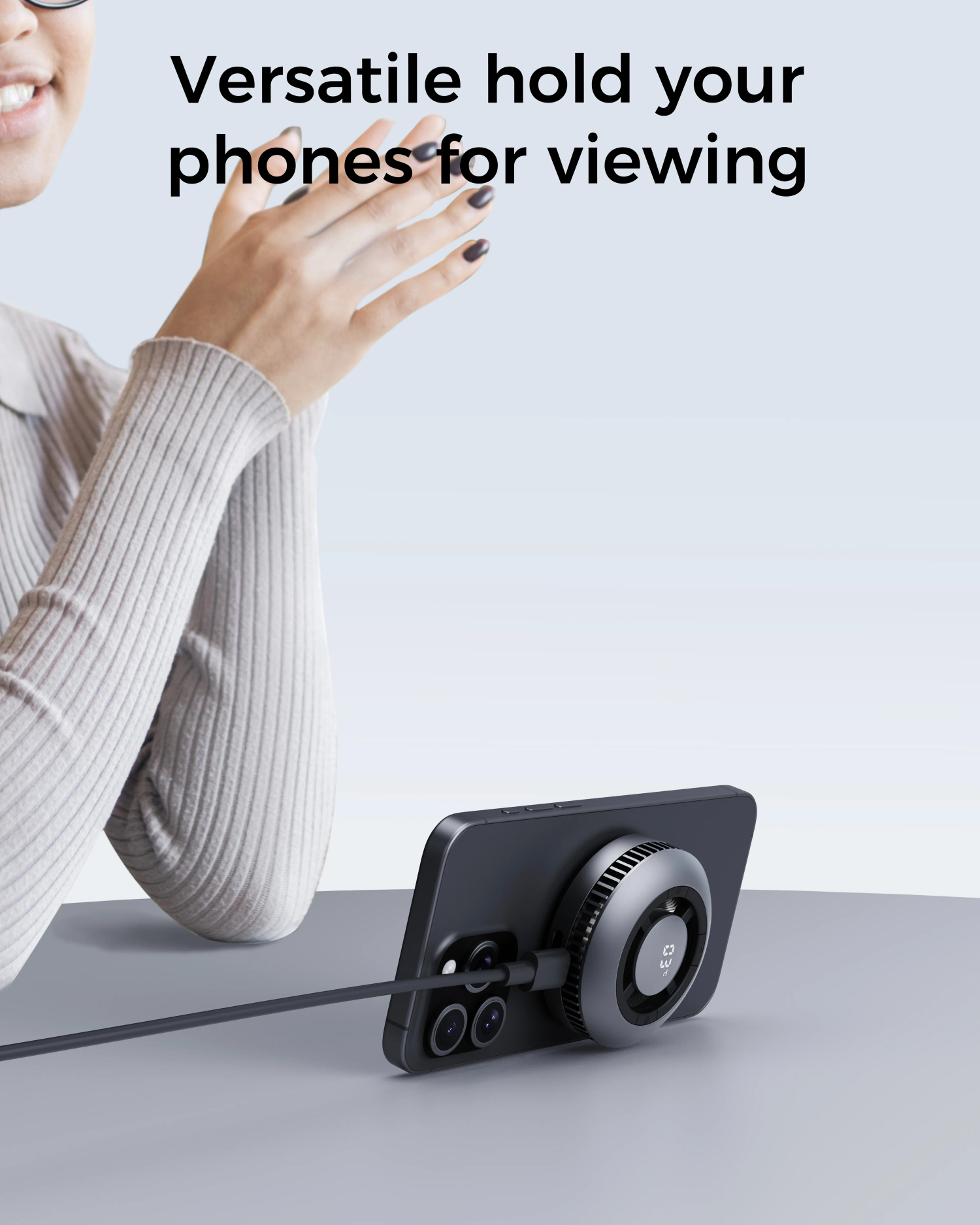 Aukey Magfusion GameFrost Magnetic Wireless Charger with Active Cooling (LC-G10) V1089-LLTSN1056610