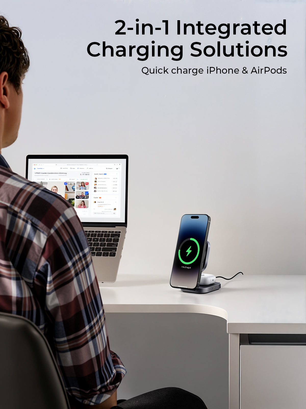 Aukey MagFusion L Qi2 Foldable 2 In 1 Magnetic Wireless Charger (LC-MC211) V1089-LLTSN1059590