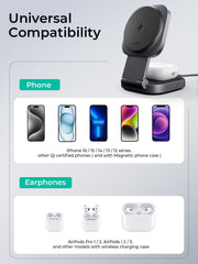 Aukey MagFusion L Qi2 Foldable 2 In 1 Magnetic Wireless Charger (LC-MC211) V1089-LLTSN1059590