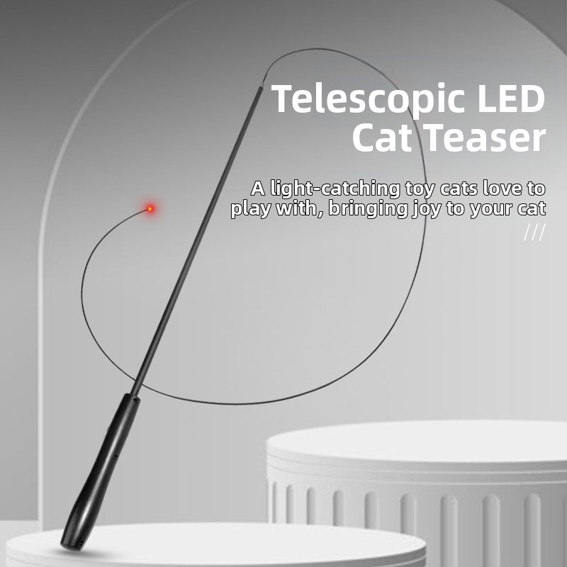 pet products Interactive LED telescopic pole cat teaser stick V1091-20250322