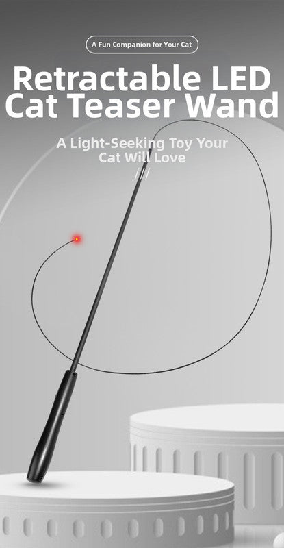 pet products Interactive LED telescopic pole cat teaser stick V1091-20250322