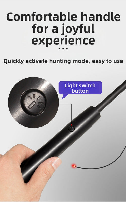 pet products Interactive LED telescopic pole cat teaser stick V1091-20250322