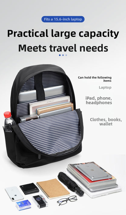 Men's Lightweight Business Laptop Backpack - Water-resistant Office Commuter Backpack V1091-3017