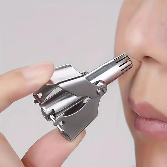 Washable Manual Nose Hair Trimmer For Men And Womens, Stainless Steel, Portable Nose Hair Clipper V1091-BMXJQ