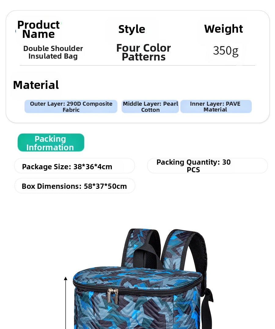 Outdoor PVEA Insulated Cooling Backpack - Abrasion-Resistant & Waterproof Hiking/Daypack V1091-HHXB202587