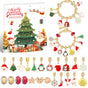 Christmas gift DIY Cartoon Snowman Bracelet Set with Crystal Beads V1091-M-10