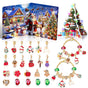 Christmas gift DIY Cartoon Snowman Bracelet Set with Crystal Beads V1091-M-30