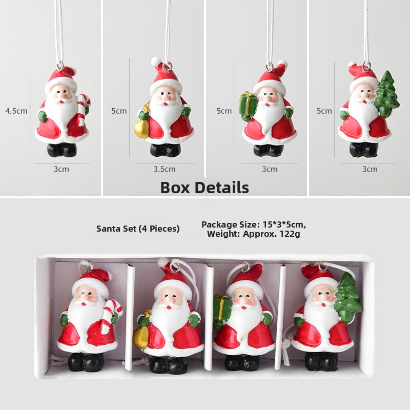 Christmas gift Christmas mini resin snow house Christmas tree pendant V1091-N25027