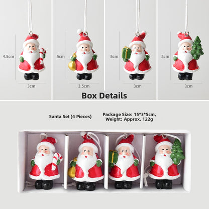Christmas gift Christmas mini resin snow house Christmas tree pendant V1091-N25027
