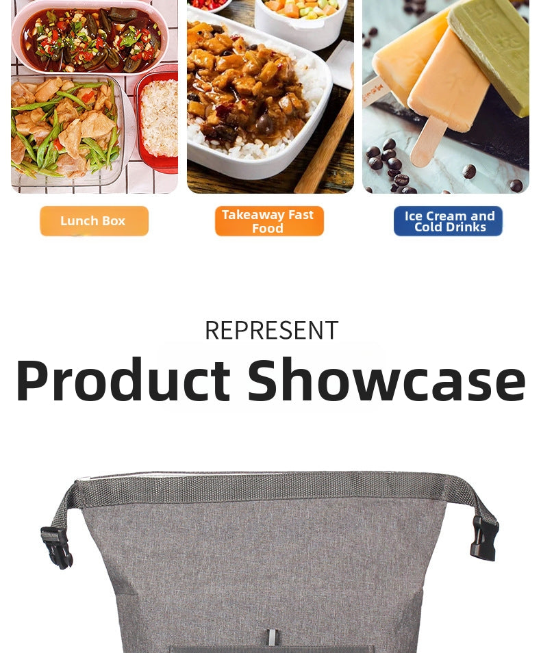 Thermal Insulated Lunch Bag made of Oxford Cloth for Commuting & Office V1091-WCB032