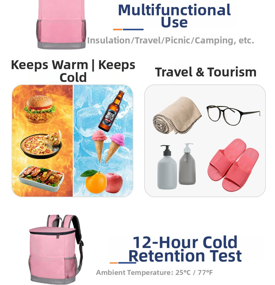 PVEA Thermal Insulated Cooler Backpack for Outdoor Use V1091-WCB036