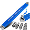 Extension Wrench Set Offset Ratchet Spanner Extender With Drive Adapters Socket