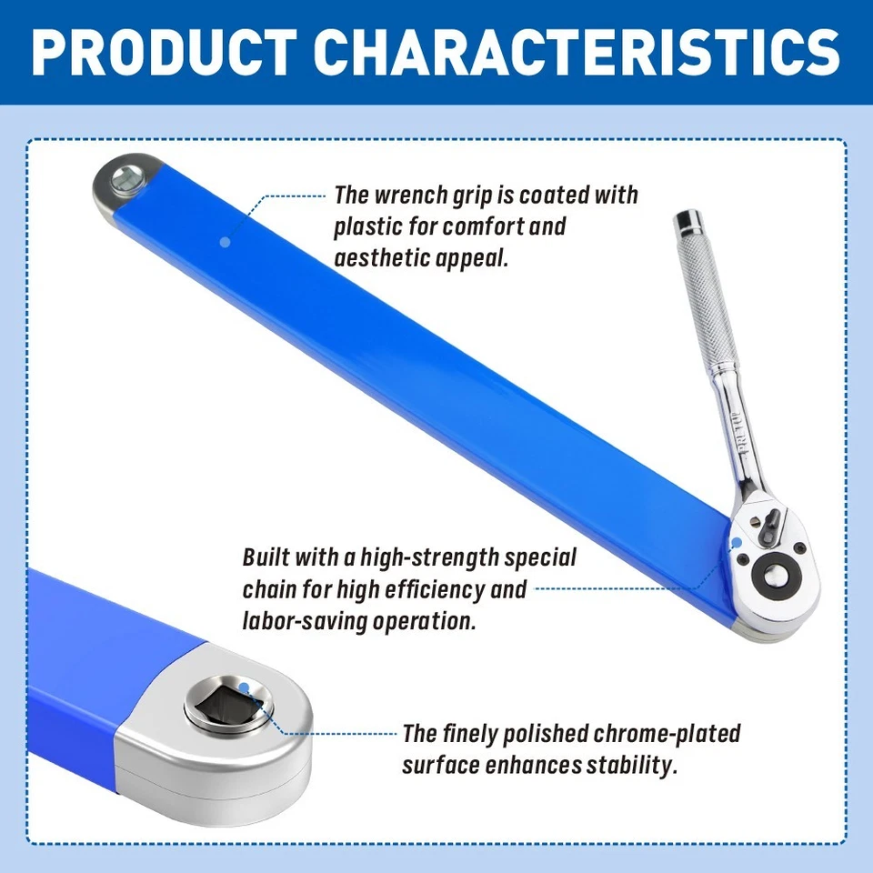 Extension Wrench Set Offset Ratchet Spanner Extender With Drive Adapters Socket
