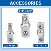 Extension Wrench Set Offset Ratchet Spanner Extender With Drive Adapters Socket