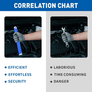 Extension Wrench Set Offset Ratchet Spanner Extender With Drive Adapters Socket