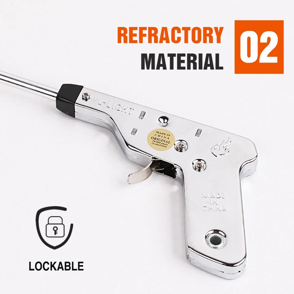 2x 270mm Barbecue igniter All-Metal Battery-Free Pulse Kitchen Camping Barbecue