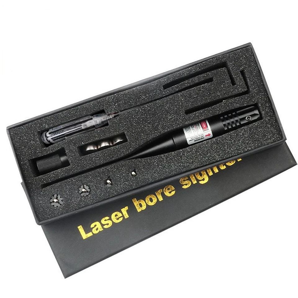 Laser Bore Sighter Boresighter Kit For .22 to .50 Caliber Scope w/ Battery Tool