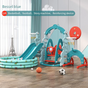 Kids Slide Swing Set Outdoor Toys Playground Activity Basketball Hoop V1097-PSSN01
