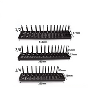 3Pcs Metric Socket Tray Rack Holder Shelf Garage Organizer 1/4"/3/8"/1/2"