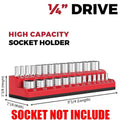 1PC 1/4" Red Imperial Magnetic Socket Organizer Storage Holder Trays Single size