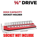 1PC 3/8" Red Imperial Magnetic Socket Organizer Storage Holder Trays Single size