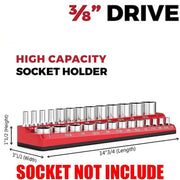 1PC 3/8" Red Imperial Magnetic Socket Organizer Storage Holder Trays Single size